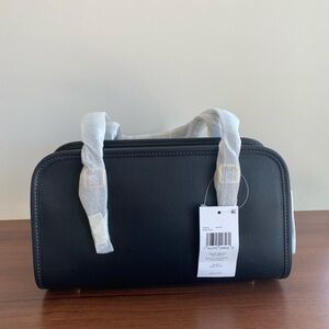 Coach Swing Zip Black Leather Shoulder Bag Full Size NWT CM565